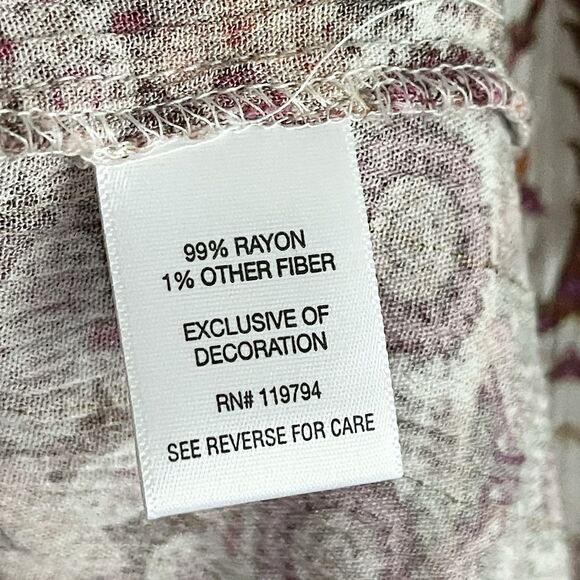 Farmers Market Boho Tunic Top XL Peasant Flowy Colorful Print Casual Keyhole - Picture 9 of 11